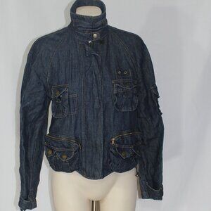 Ralf Lauren blue  denim jacket full zip Woman 4 pockets  size small